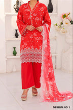 03-Piece Chikankari Suit - Ready To Wear