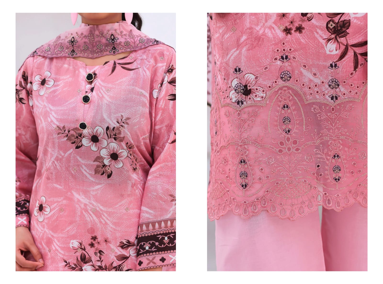 03-Piece Chikankari Suit - Ready To Wear