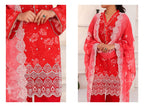 03-Piece Chikankari Suit - Ready To Wear