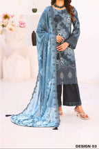 03-Piece Chikankari Suit - Ready To Wear