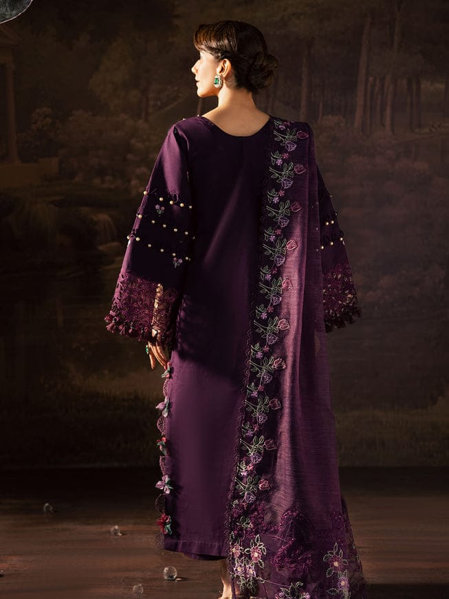 03-Piece Cotton Suit With Embroidery - Ready To Wear