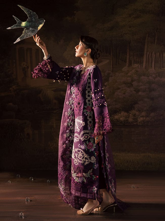 03-Piece Cotton Suit With Embroidery - Ready To Wear