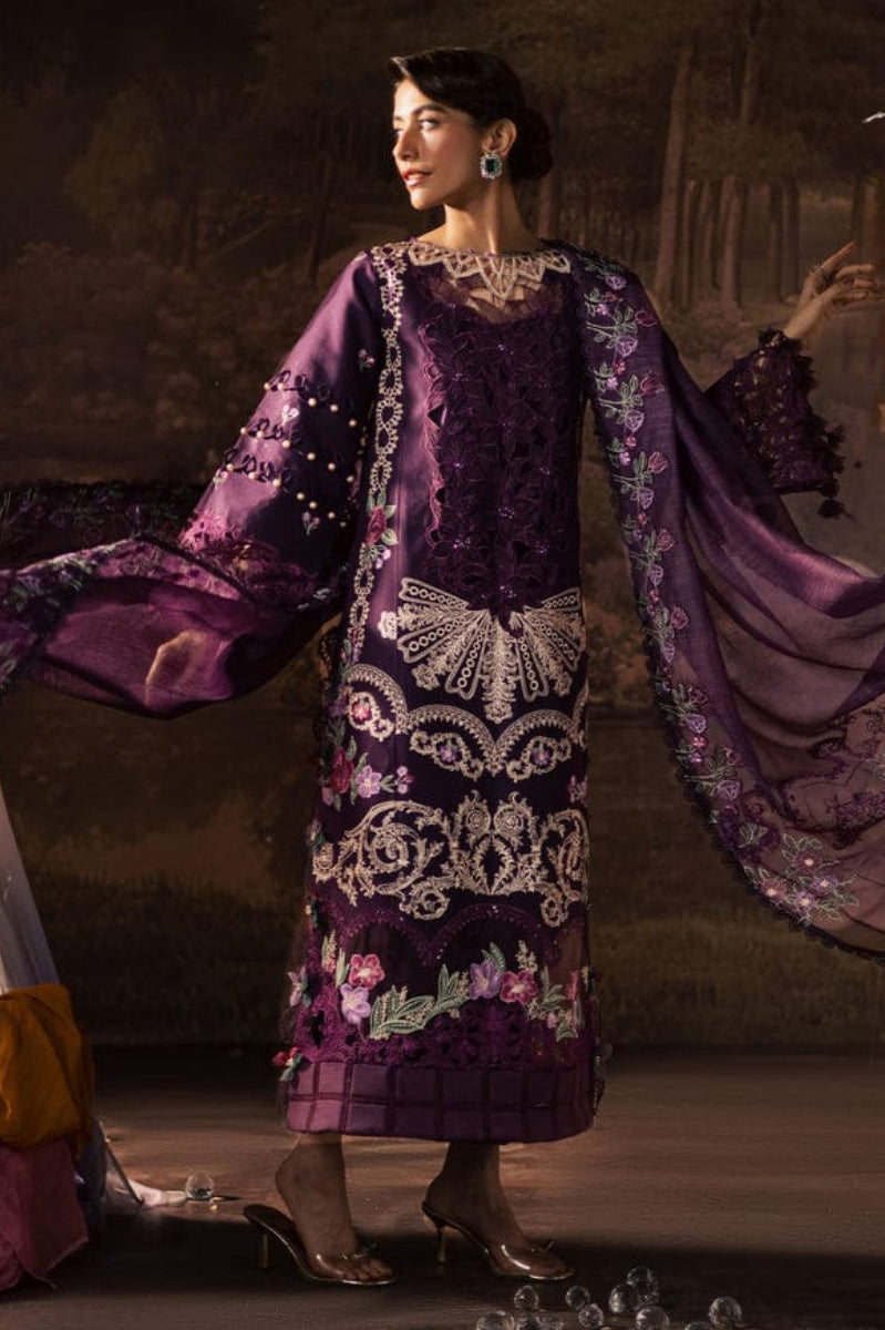 03-Piece Cotton Suit With Embroidery - Ready To Wear