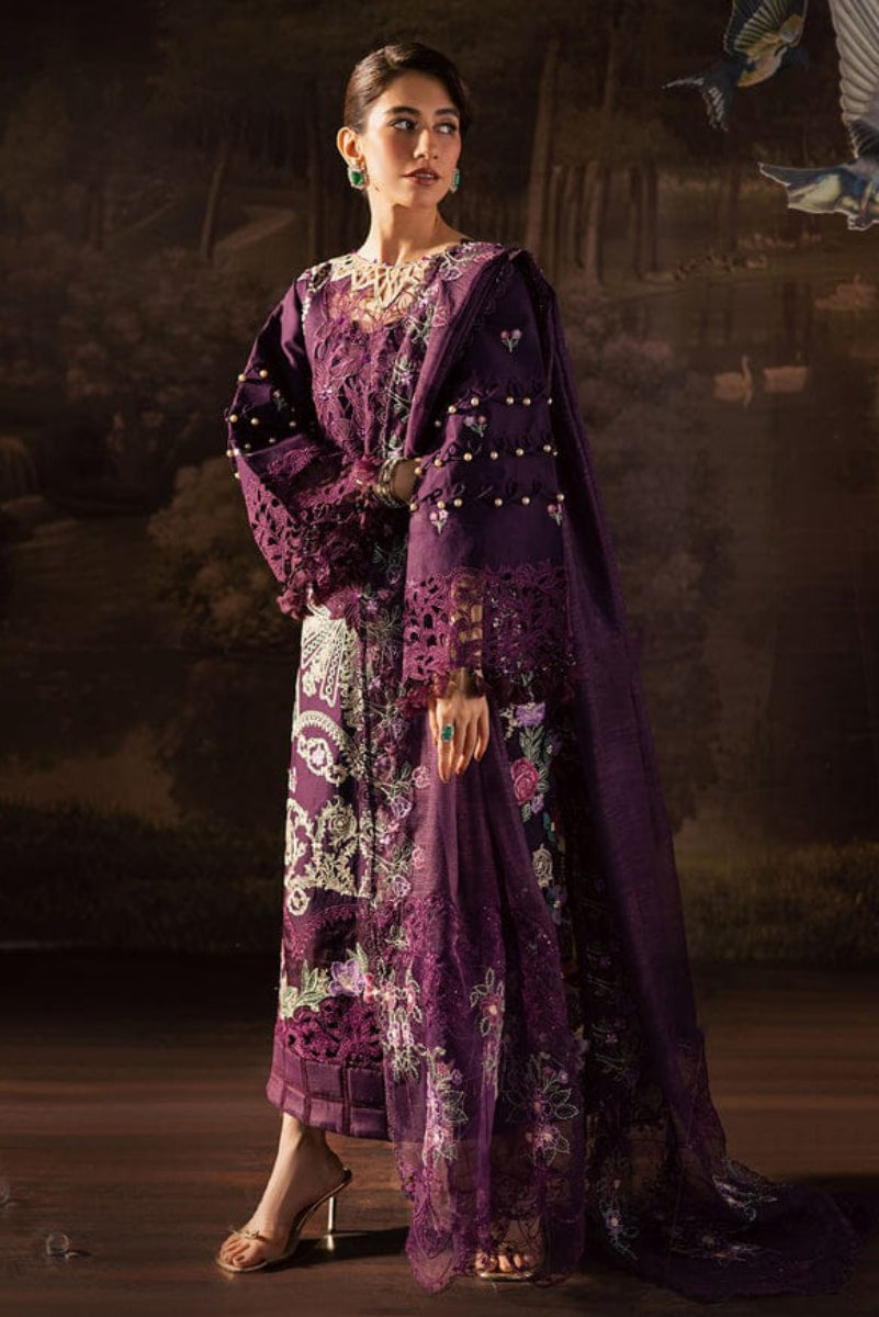 03-Piece Cotton Suit With Embroidery - Ready To Wear
