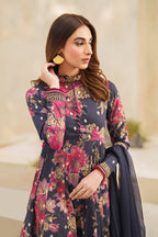 03-Piece Printed Lawn Suit ( Maxi Style ) - Ready To Wear