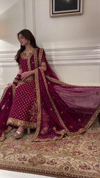 03-Piece Chiffon Suit With Adda Work Embroidery | Ready To Wear