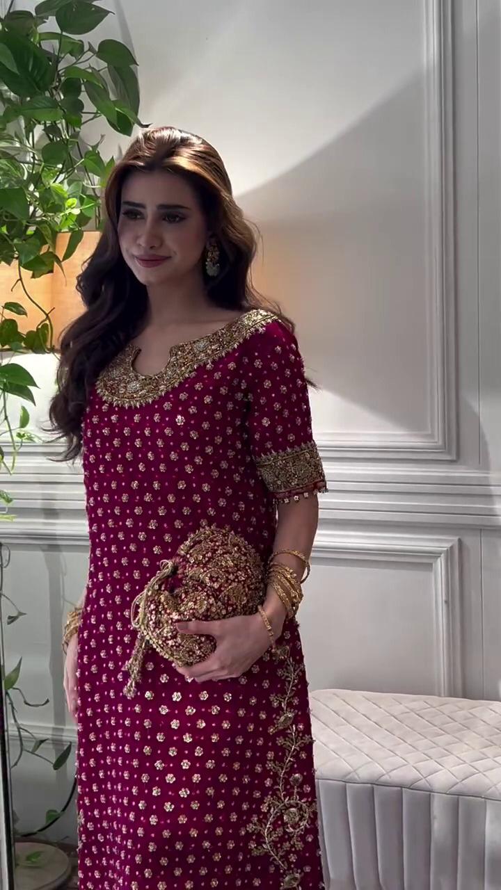 03-Piece Chiffon Suit With Adda Work Embroidery | Ready To Wear