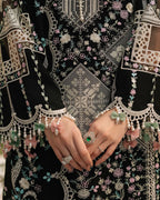 Noir Geometric Cutwork - Embroidered Lawn Suit | Ready To Wear