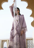 Lilac Geometric Cutwork - Embroidered Lawn Suit | Ready To Wear