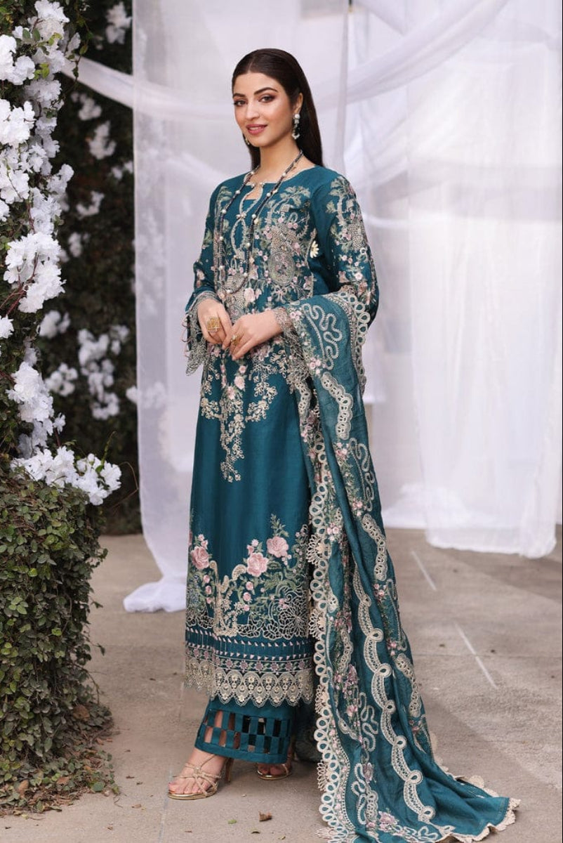 03-Piece Heavy Embroidered Chikankari Suit | Ready To Wear