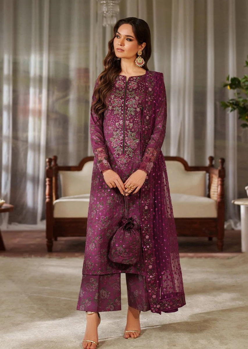 03-Piece Lawn Suit With Chiffon Dupatta | Ready To Wear