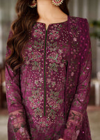 03-Piece Lawn Suit With Chiffon Dupatta | Ready To Wear