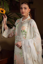 03-Piece Printed Lawn Suit With Chiffon Dupatta | Ready To Wear