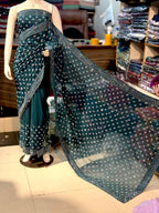Chiffon Saree With Korean Stones & Pulse Work