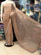 Chiffon Saree With Korean Stones & Pulse Work