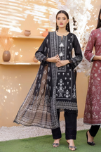 03-Piece Lawn Suit With Embroidery - Ready To Wear