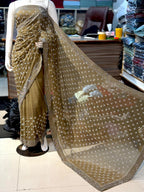 Chiffon Saree With Korean Stones & Pulse Work