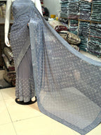 Chiffon Saree With Korean Stones & Pulse Work