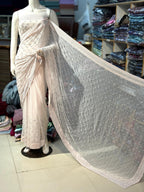 Chiffon Saree With Korean Stones & Pulse Work