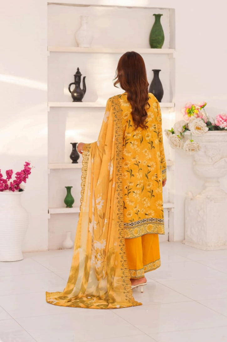 03-Piece Chikankari Suit - Ready To Wear