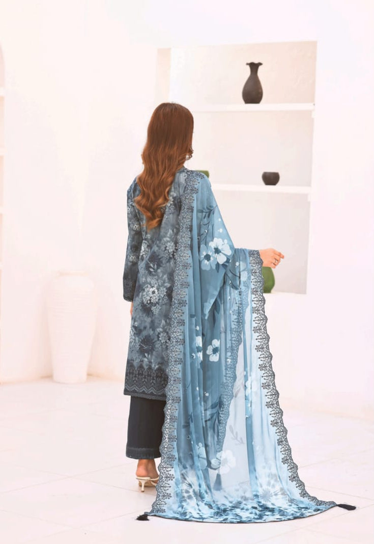 03-Piece Chikankari Suit - Ready To Wear
