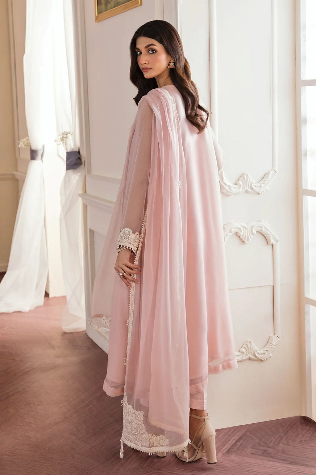 Chiffon Suit with Chiffon Dupatta — Thread & Adda Work