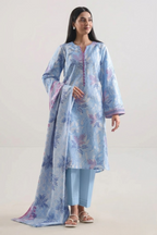 03-Piece Printed Lawn Suit - Ready To Wear