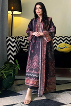 03-Piece Swiss Lawn Suit - Ready To Wear