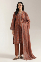 03-Piece Printed Lawn Suit - Ready To Wear