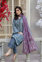 03-Piece Printed Lawn Suit - Ready To Wear