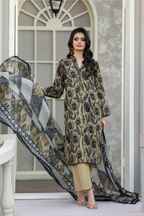03-Piece Printed Lawn Suit - Ready To Wear