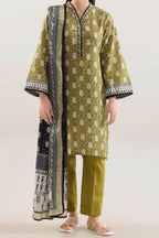 03-Piece Printed Lawn Suit - Ready To Wear