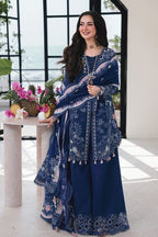 3 Piece Ready To Wear Cotton & Chiffon Suit