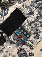 Noir Elegance Monochrome Printed Lawn Set with Luxury Chiffon Dupatta