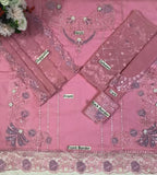 Luxury Pakistani Embroidered Chiffon Dress | Lavender 3-Piece Formal Festive Wear