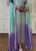 3 Piece Ready To Wear Chiffon Suit