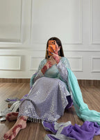 3 Piece Ready To Wear Chiffon Suit