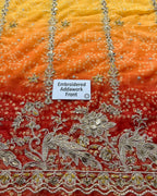 ✨ Luxury Embroidered Chiffon Maxi Suit with Silk Trouser & Chiffon Dupatta ✨